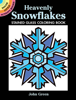 Paperback Heavenly Snowflakes Stained Glass Coloring Book