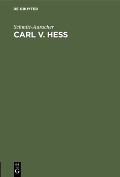 Hardcover Carl V. Hess: Zum 28. Juni 1924 [German] Book