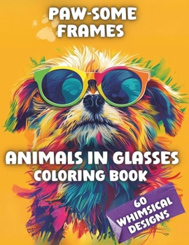 Paperback Animals in Glasses Coloring Book: Paw-erful Art Therapy With 60 Unique Whimsical Designs to Inspire & Relax Families Book