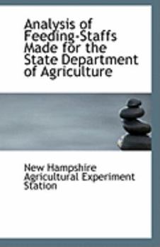 Paperback Analysis of Feeding-Staffs Made for the State Department of Agriculture Book