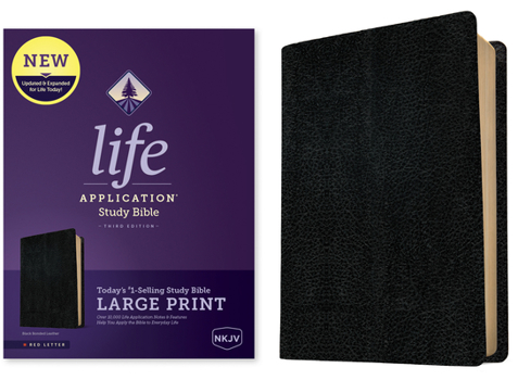 Bonded Leather NKJV Life Application Study Bible, Third Edition, Large Print (Bonded Leather, Black, Red Letter) Book