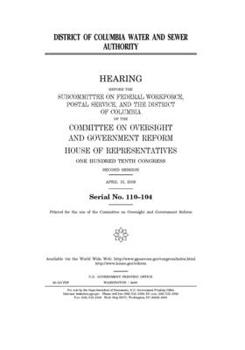 Paperback District of Columbia Water and Sewer Authority Book
