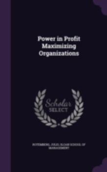Hardcover Power in Profit Maximizing Organizations Book
