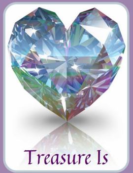 Treasure Is 1 (M) Beautiful Crystal Heart Journal Notebook, Graphics Interior, Pretty Back Cover: A Lovely Present Gift For Crystal Lovers Women Girls Kids Teens! This Cover Available In Sizes S-M-L