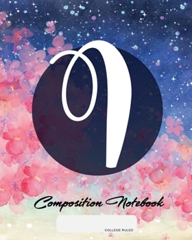 Composition Notebook: College Ruled | Initial I | Personalized Back to School Composition Book for Teachers, Students, Kids and Teens with Monogramm | 120 Pages, 60 Sheets | 8 x 10 inches