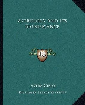 Paperback Astrology And Its Significance Book