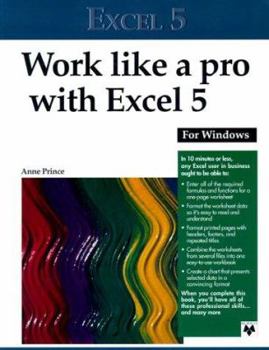 Paperback Work Like a Pro with Excel 5 for Windows Book