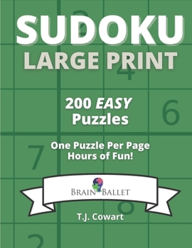 Paperback Sudoku Large Print: 200 Easy Puzzles [Large Print] Book