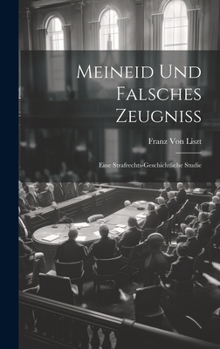 Hardcover Meineid Und Falsches Zeugniss: Eine Strafrechts-Geschichtliche Studie [German] Book