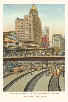 Paperback Vintage Journal Underground RR and Brooklyn Bridge Terminal, New York City Book