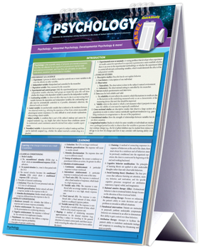 Spiral-bound Psychology Easel Book: Psychology 101, Abnormal & Developmental Psychology Book