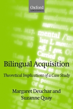 Paperback Bilingual Acquisition: Theoretical Implications of a Case Study Book