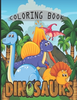 Paperback Dinosaur coloring book: dinosaur book great gift for kids ages 3-8 Book