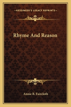 Paperback Rhyme And Reason Book