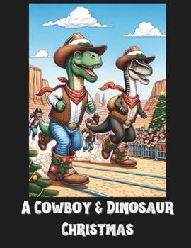 Paperback A Cowboy & Dinosaur Christmas: A Festive Coloring Book for Grown-ups Book