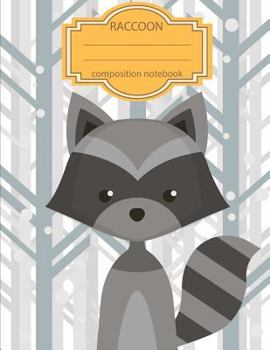 Composition Notebook: Roccoon Notebook (School Notebook) - 108 Page Softback Latge Print 8.5"x11" Seamless Wided Ruled Composition Notebook: