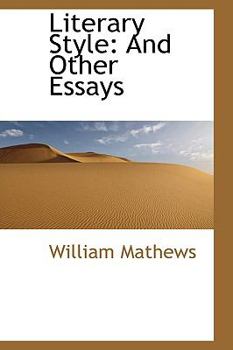 Paperback Literary Style: And Other Essays Book