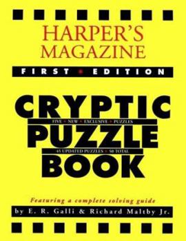 Paperback Harper's Magazine Cryptic Puzzle Book, 1st Edtion Book