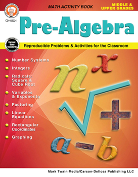 Paperback Pre-Algebra, Grades 5 - 12 Book