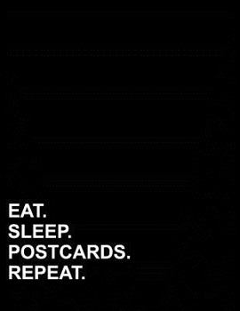 Paperback Eat Sleep Postcards Repeat: Polar Graph Paper Notebook - 1/8 Inch Centered Technical Sketchbook Book