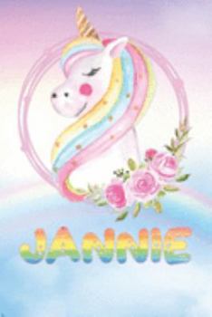 Paperback Jannie: Jannie's Unicorn Personal Custom Named Diary Planner Perpetual Calander Notebook Journal 6x9 Personalized Customized G Book