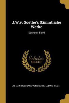 Paperback J.W.v. Goethe's Sämmtliche Werke: Sechster Band [German] Book