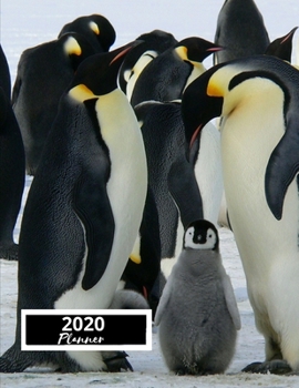 2020 Planner: Penguin Themed Twelve Month Planner | Weekly and Monthly + Calendar view