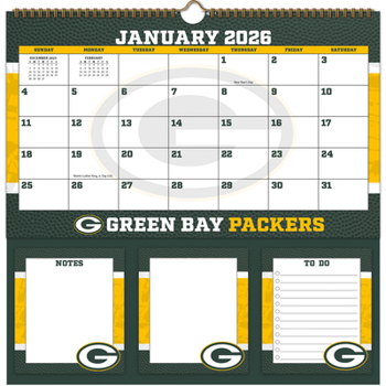 Calendar Green Bay Packers 2026 Memomate Spiral Calendar Book