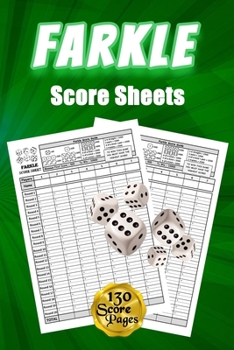 Farkle Score Sheets: 130 Large Score Pads for Scorekeeping - Green Farkle Score Cards Farkle Score Pads with Size 6 x 9 inches
