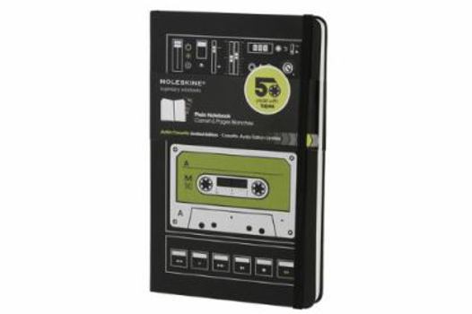 Diary Moleskine Audio Cassette Limited Edition Notebook, Large, Plain, Black, Hard Cover (5 x 8.25) Book