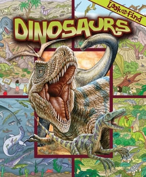 Hardcover Dinosaurs Look and Find Book