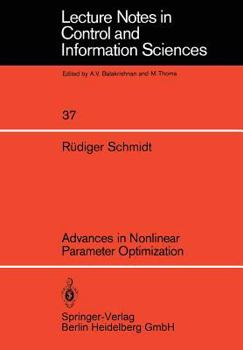 Paperback Advances in Nonlinear Parameter Optimization Book