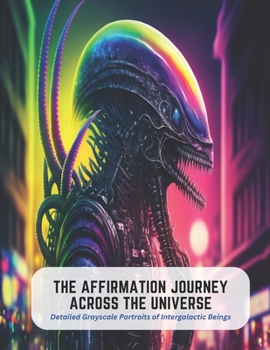 The Affirmation Journey Across the Universe: Detailed Grayscale Portraits of Intergalactic Beings