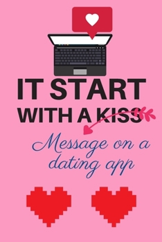 Paperback It Started With a Message on a Dating App: Internet Password Book with Tabs (Large Print 6"x9"), password organizer with alphabetical tabs, Large form [Large Print] Book