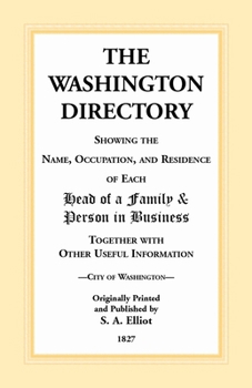 The Directory of Washington, D.C. - 1827