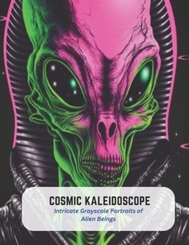 Paperback Cosmic Kaleidoscope: Intricate Grayscale Portraits of Alien Beings Book