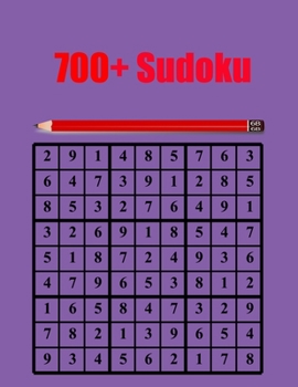 Paperback 700+ Sudoku: Sudoku Puzzle Book for Adults [Large Print] Book
