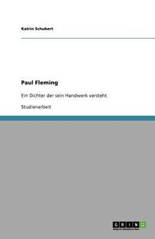 Paperback Paul Fleming: Ein Dichter der sein Handwerk versteht [German] Book