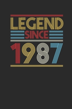 Legend Since 1987: Blank Lined Notebook (6" x 9" - 120 pages) ~ Birthday Themed Notebook for Daily Journal, Diary, and Gift