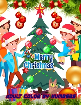 Paperback Merry Christmas Adult Color By Numbers: a beautiful colouring book with Christmas designs on a black background, for gloriously vivid colours Book