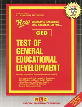TEST OF GENERAL EDUCATIONAL DEVELOPMENT (GED): Passbooks Study Guide
