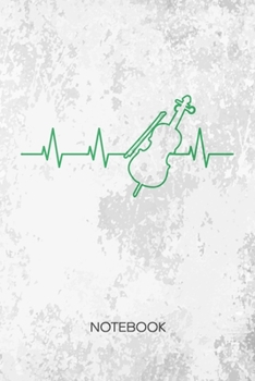 Bullet Dotted Journal: Violin Player Notebook Dotted Grid a5 6x9 120 Pages - Violin Pulse Line Planner Violinist Heartbeat Diary Violin Music - Instrumentalist Concert Band Gift Idea for Men and Women