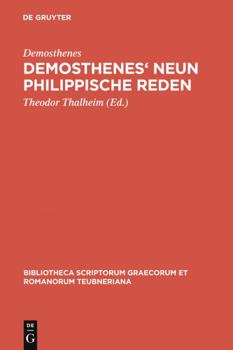 Hardcover Demosthenes' Neun philippische Reden [Greek, Ancient (To 1453)] Book