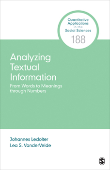 Paperback Analyzing Textual Information: From Words to Meanings Through Numbers Book