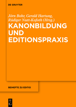 Hardcover Kanonbildung und Editionspraxis [German] Book