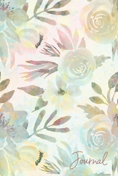 Paperback Journal: Floral Dot Grid Notebook for Calligraphy Book