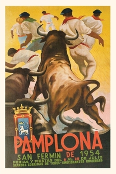 Paperback Vintage Journal Running of the Bulls, Pamplona, Spain Book