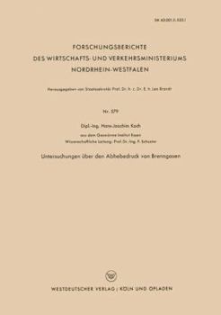 Untersuchungen Uber Den Abhebedruck Von Brenngasen