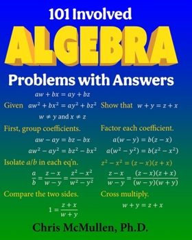 Paperback 101 Involved Algebra Problems with Answers Book
