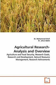 Paperback Agricultural Research-Analysis and Overview Book